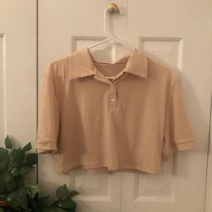 cropped collared crop top